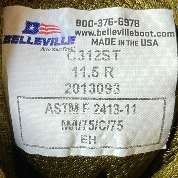 Belleville C312 ST Coyote Men’s Suede Hot Weather Steel Toe Tactical Boots 11.5 main image 4
